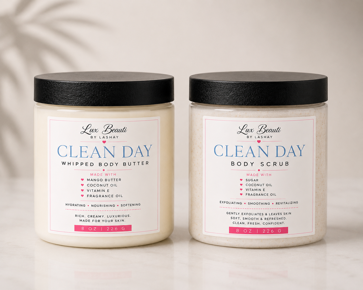 Clean Day Body butter and Scrub bundle. *Can be bought separately*