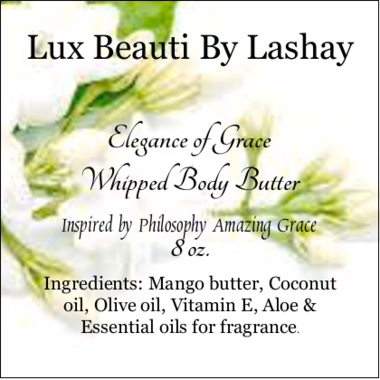 Elegance of Grace, inspired by Philosophy Amazing grace Whipped Body Butter.