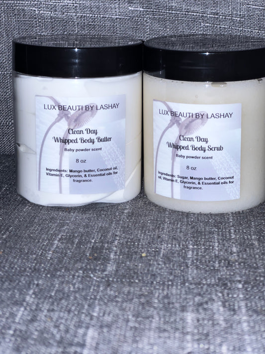 Clean Day Body butter and Scrub bundle. *Can be bought separately*